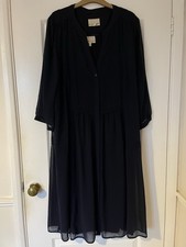 Phase Eight Black Chiffon Midi